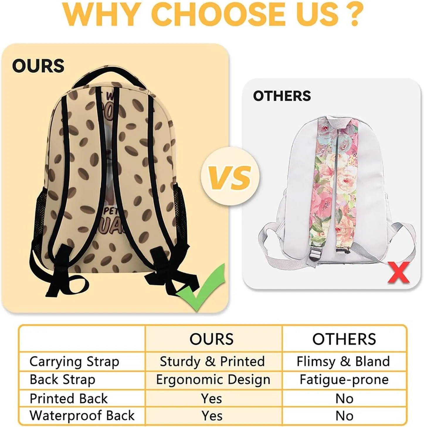 Chihuahua Dog Backpacks Kids, 16 Inch Cute Backpack for School, Brown Lightweight Bookbag for Girls