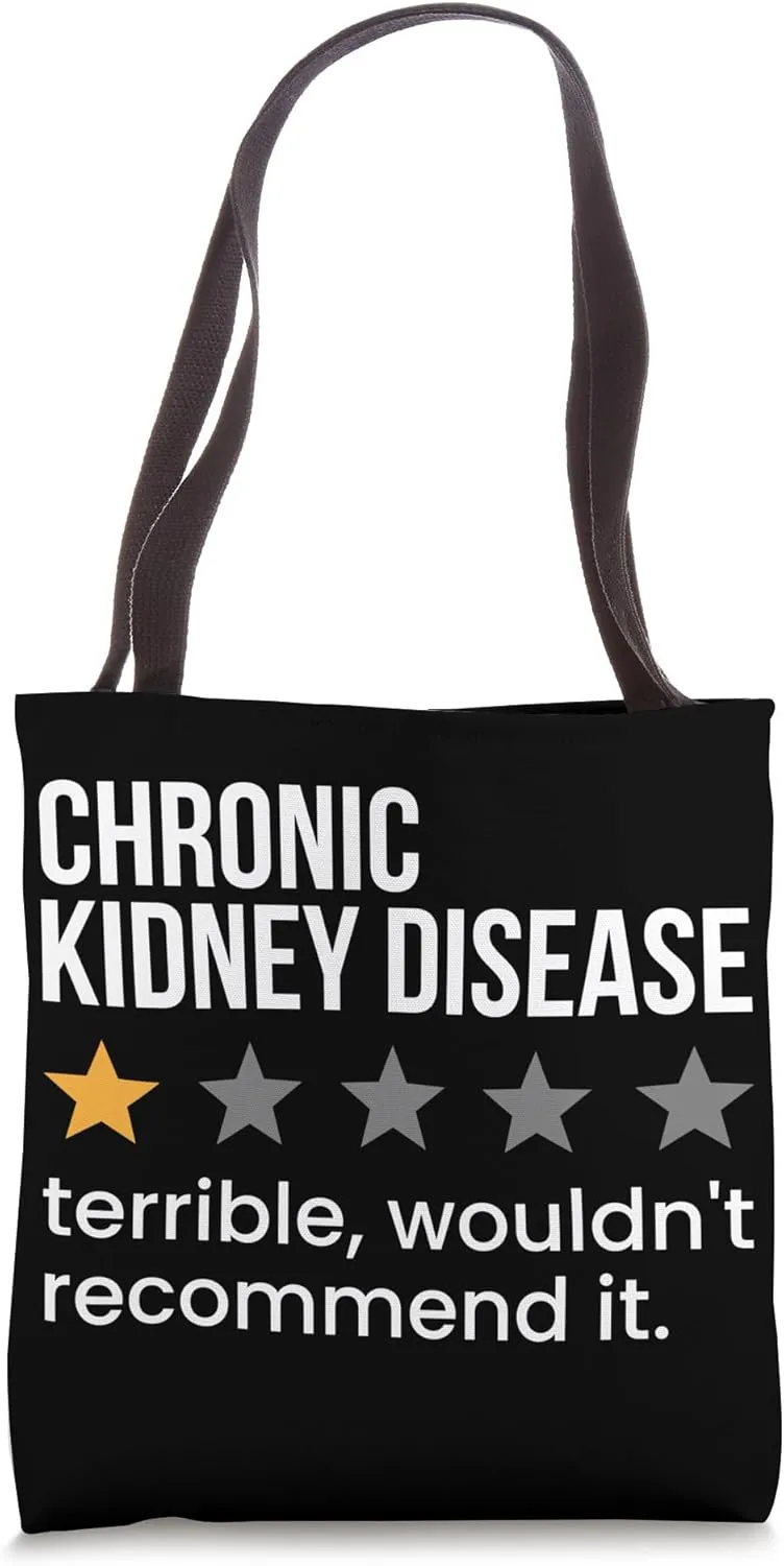 Chronic Kidney Disease One Star Rating Awareness Tote Bag