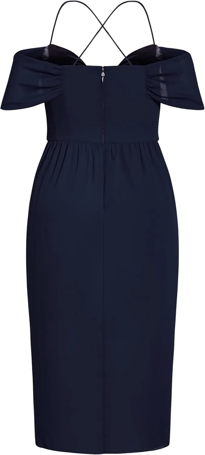 City Chic Women's Plus Size Maxi Dress - Entwine Tulip Drape