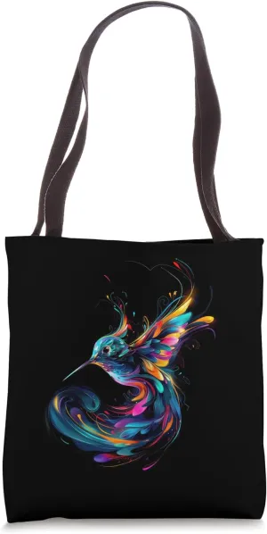 Color Surge: Bold Hummingbird Tote Bag