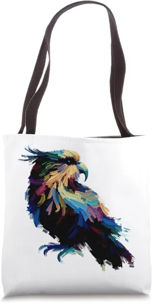 Colorful Impressionism Style Animal Lover Kakapo Tote Bag