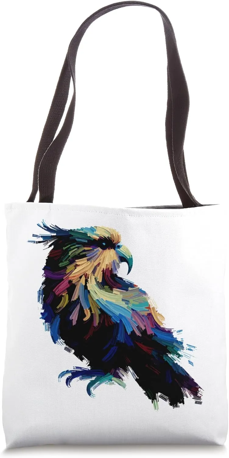 Colorful Impressionism Style Animal Lover Kakapo Tote Bag