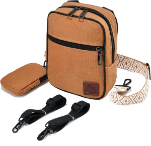 Convertible Crossbody Bag for Men/Women,Adjustable Waist/Shoulder/Backpack with 2/3 Strap,Everyday Essentials Carrier