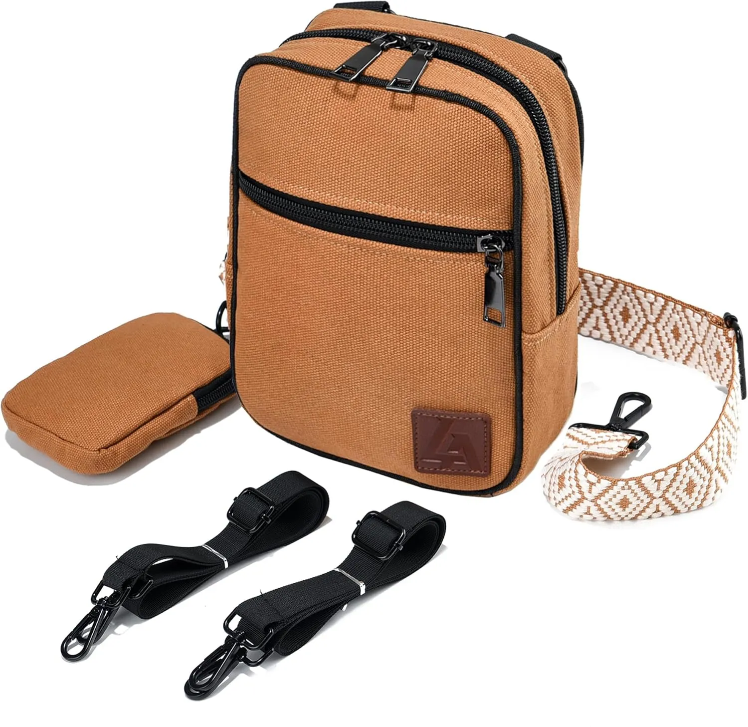 Convertible Crossbody Bag for Men/Women,Adjustable Waist/Shoulder/Backpack with 2/3 Strap,Everyday Essentials Carrier