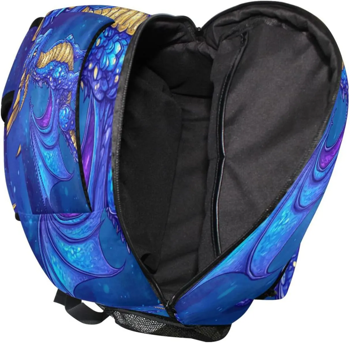 Cool Backpacks for Teens Boys Girls Waterproof Diaper Bag Backpack with Chest Strap for Business Work College Travel Trip Cartoon Dragon Royal Blue