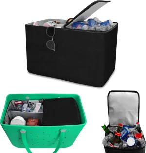Cooler Organizer for Bogg Bag Accessories for Bogg Bags X Large Original Polyester Ice Chest with Divider Tray Portable Cooler Leak-Proof with Zipper