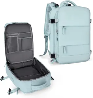 coowoz Large Travel Backpack For Women Men,Carry On Rucksack Flight Approved,Hiking Backpack Waterproof Outdoor Sports Casual Daypack Fit 15.6 Inch Laptop Compartment (Blue)