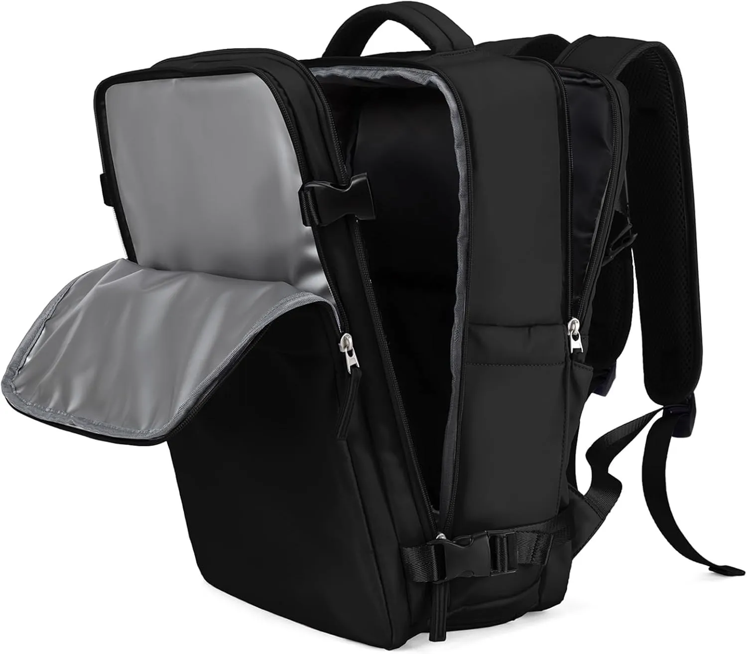 coowoz Travel Backpack For Women Men Airline Approved,Black Carry On Backpack,Large Hiking Waterproof Outdoor Sports Rucksack Casual Daypack Fit 15.6 Inch Laptop Backpack for College
