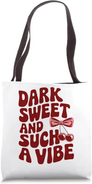 Coquette Inspired Retro Vintage Design Style Cherry Vibe Tote Bag