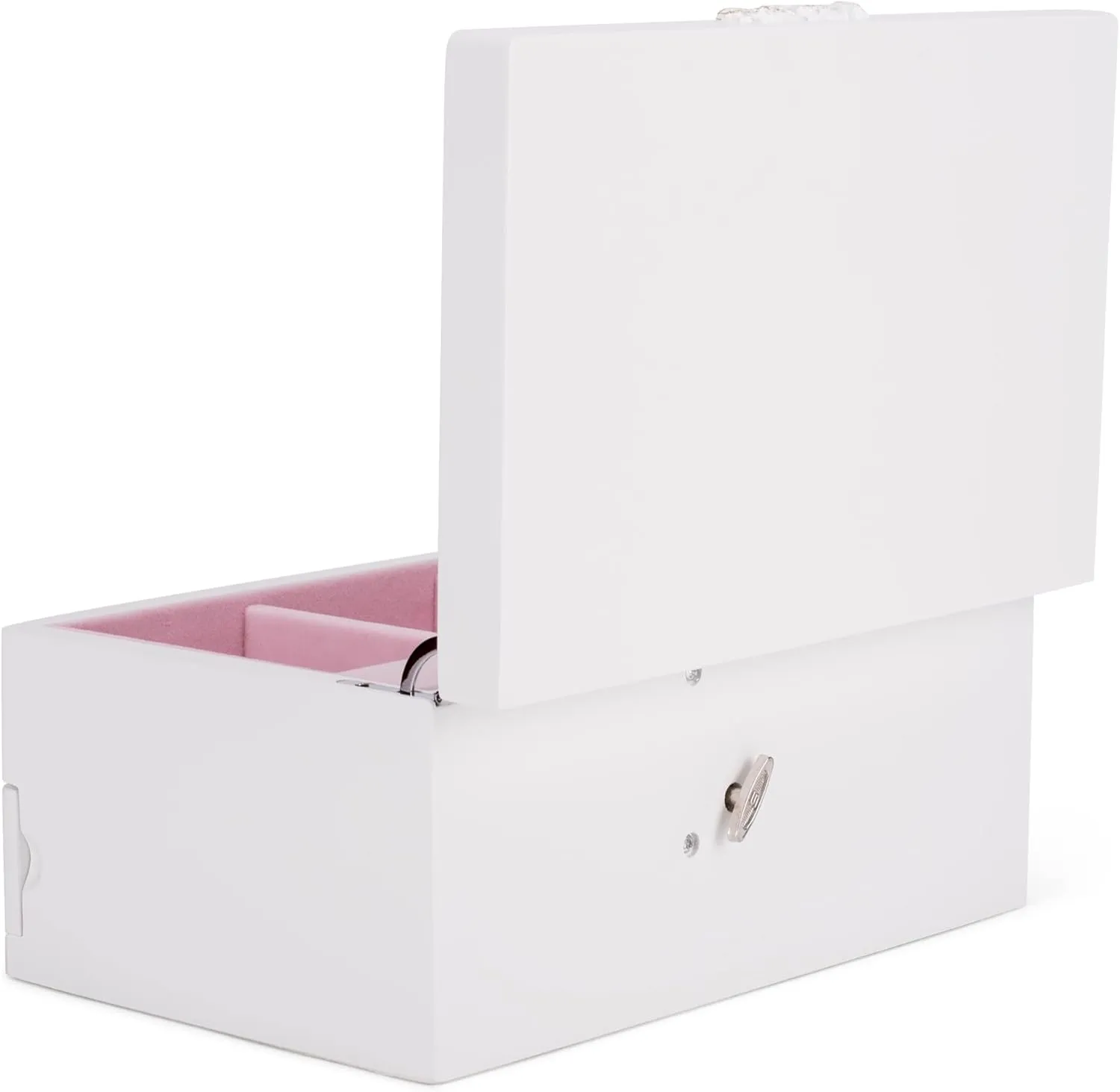 Cottage Garden Ballerina White with Gold Tone 10 inch Wood Musical Jewelry Box Plays Tune Dance of The Sugar Plum Fairy