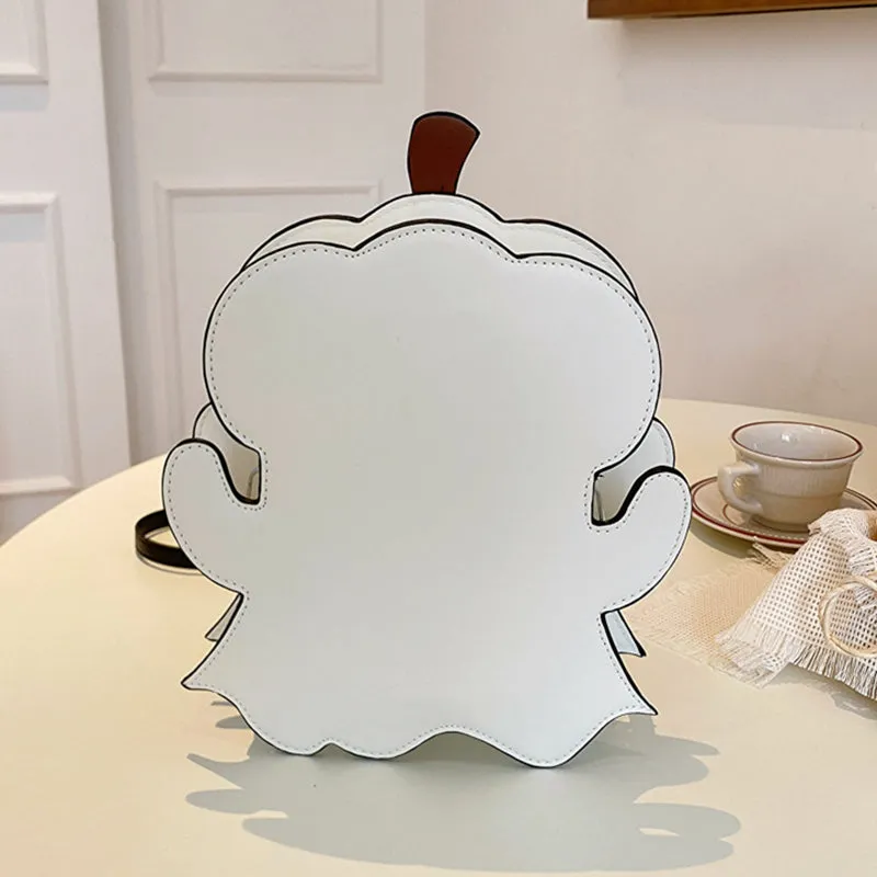 Creative 3D Cartoon Pumpkin Ghost Design Cute Halloween Women's Girls' Cell Phone Purses Novelty Personalized Candy Crossbody Shoulder Bags