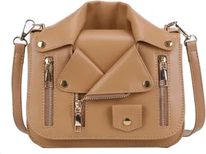 Crossbody Purse for Women PU Leather Jacket Shape Messenger Tote Fashion Shoulder Bag Outdoor Casual Shopping Handbag，bag382OWOISS