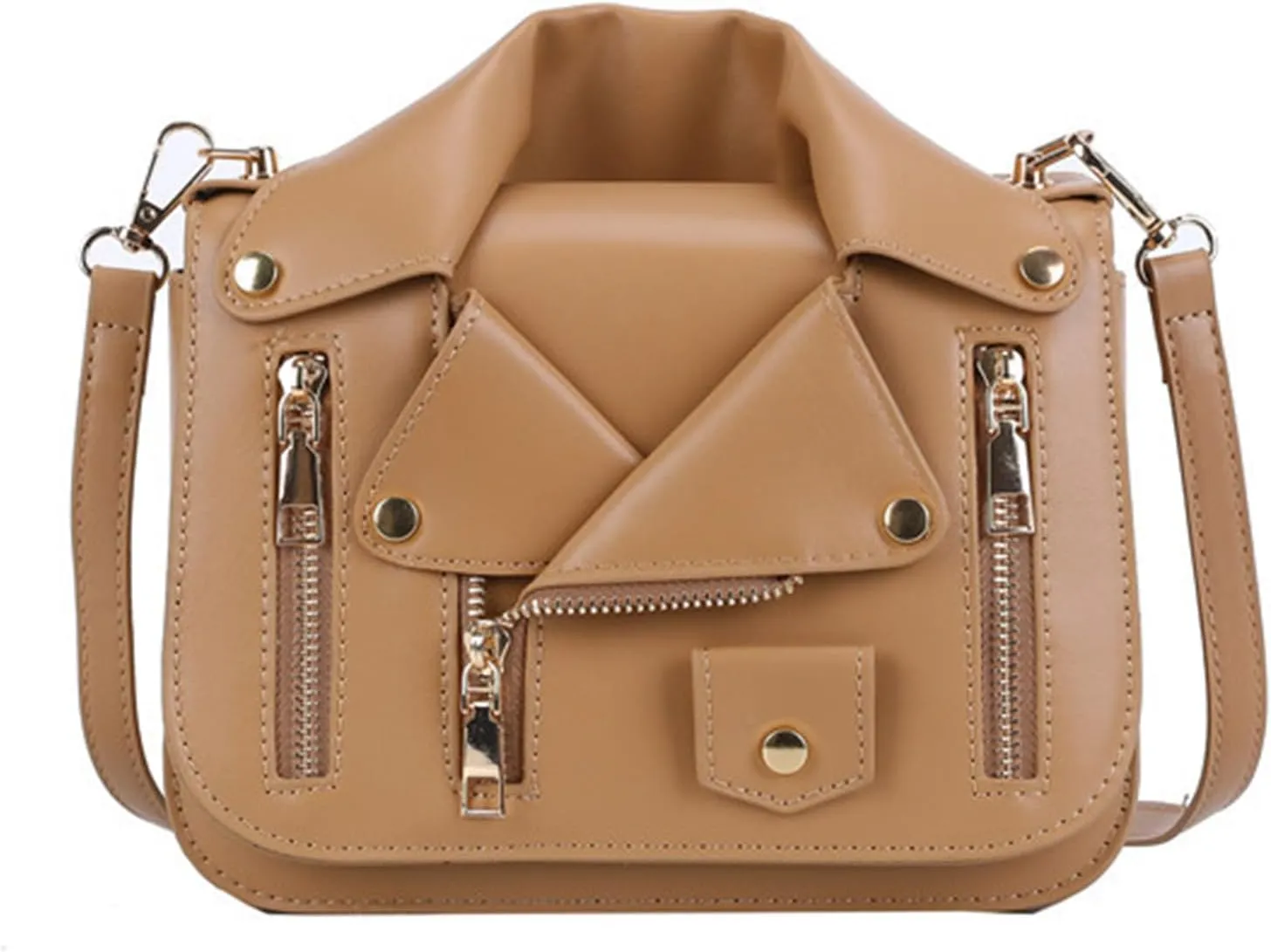 Crossbody Purse for Women PU Leather Jacket Shape Messenger Tote Fashion Shoulder Bag Outdoor Casual Shopping Handbag，bag382OWOISS
