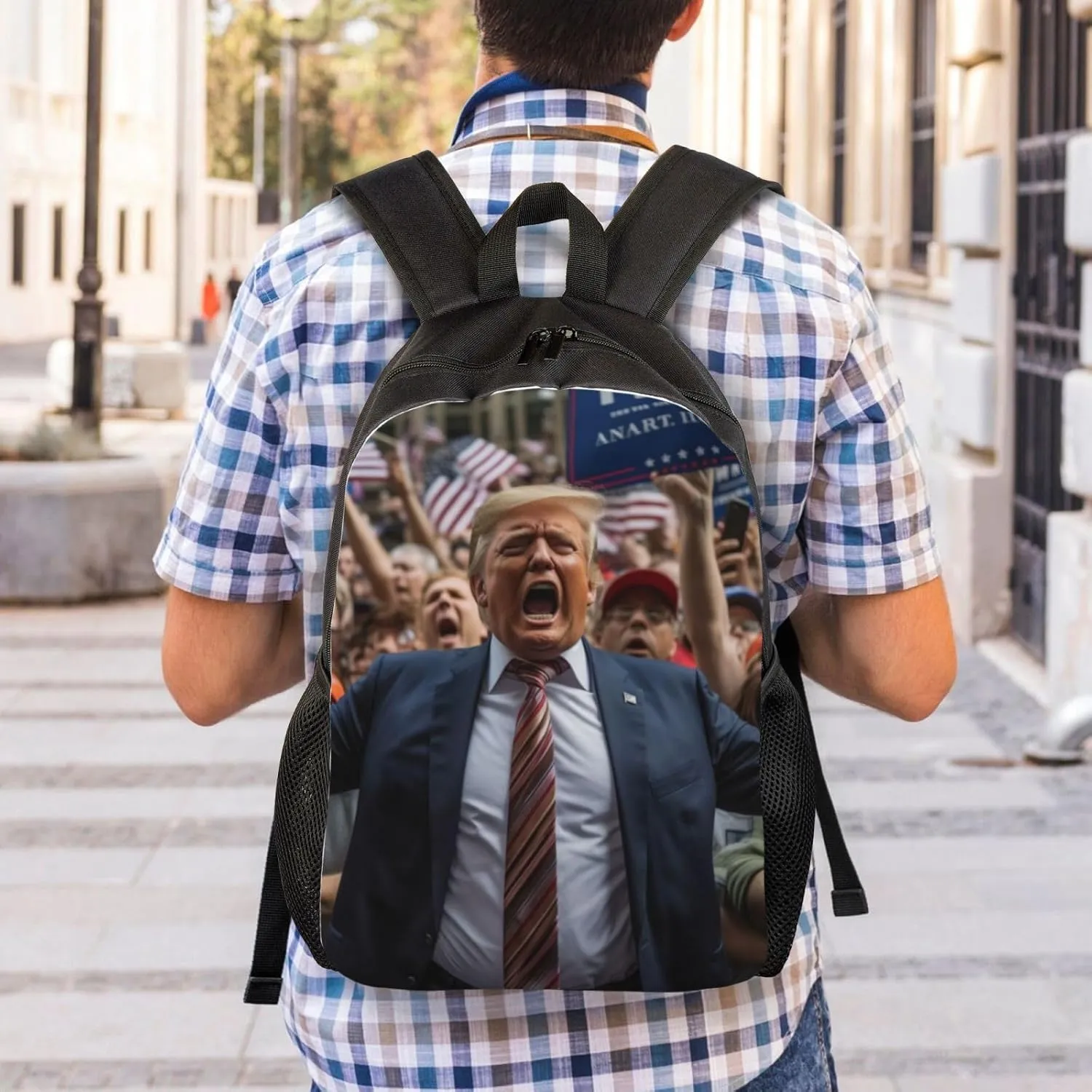 Crowd Trump Backpack Waterproof Anti Theft Durable Light Laptop Bag Backpacks For Women Men Travel Gym Backpack