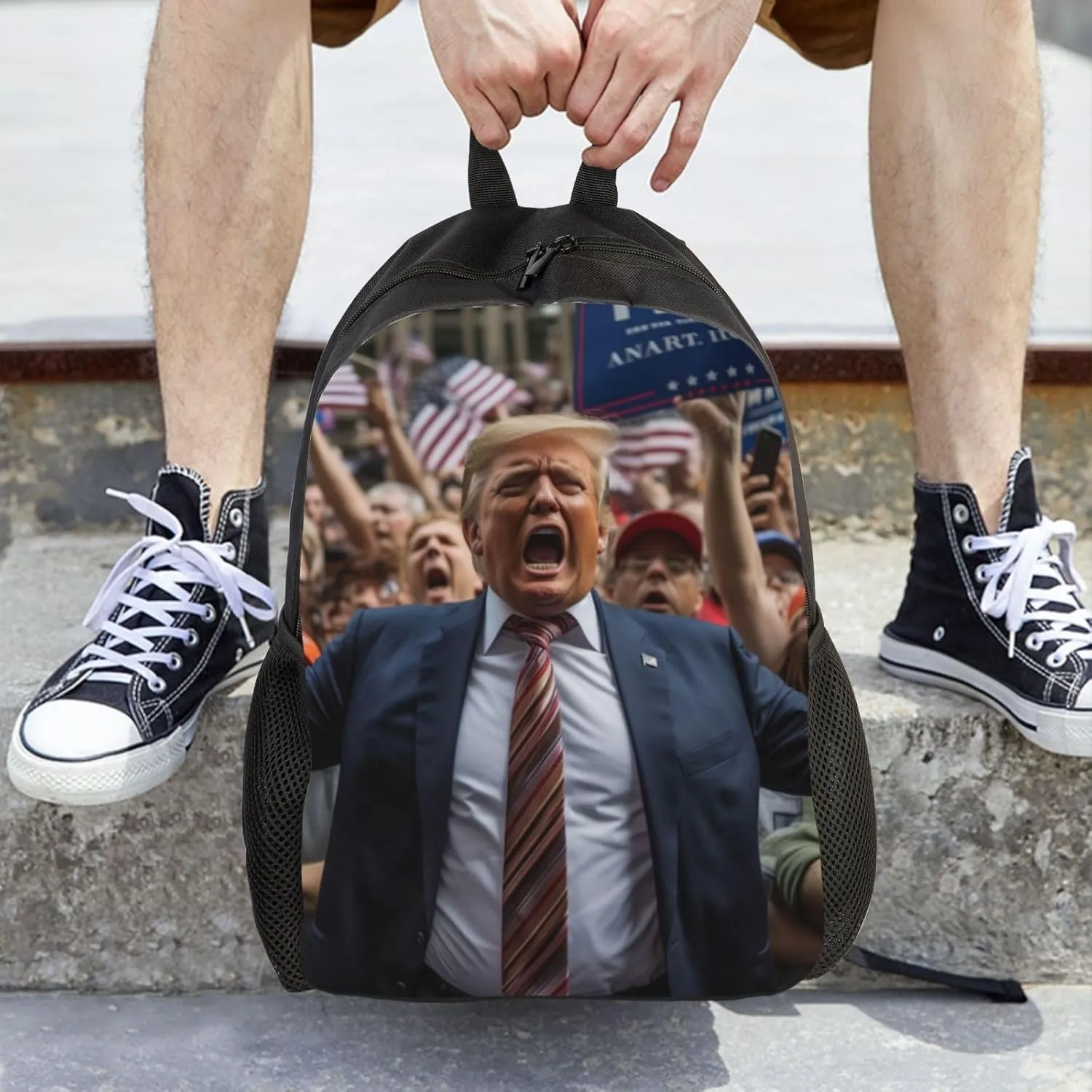 Crowd Trump Backpack Waterproof Anti Theft Durable Light Laptop Bag Backpacks For Women Men Travel Gym Backpack
