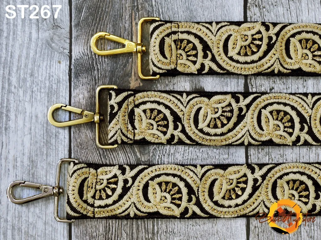 Custom Replacement Handbag Guitar Strap Gift for Christmas Embroidered Purse Strap Boho Crossbody Messenger Bag Strap for Purses  Embroidery