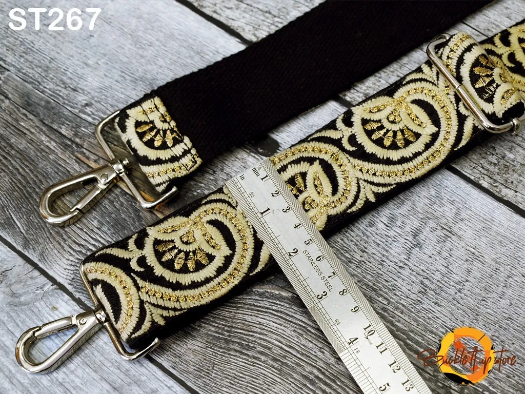 Custom Replacement Handbag Guitar Strap Gift for Christmas Embroidered Purse Strap Boho Crossbody Messenger Bag Strap for Purses  Embroidery
