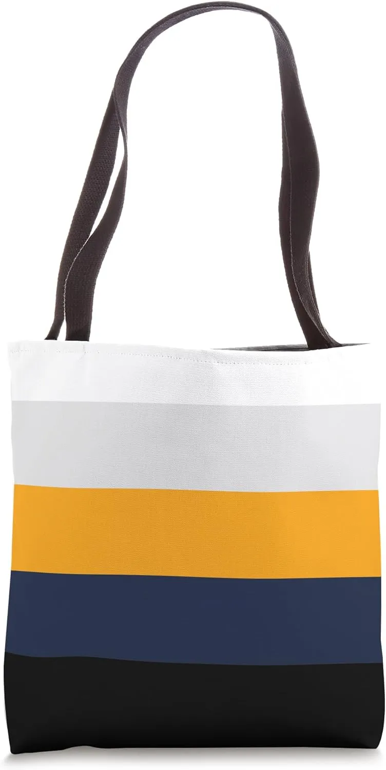 Cute Five Colors Stripes Bold Modern Contrast Theme Graphic Tote Bag