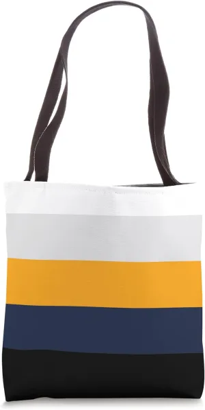 Cute Five Colors Stripes Bold Modern Contrast Theme Graphic Tote Bag