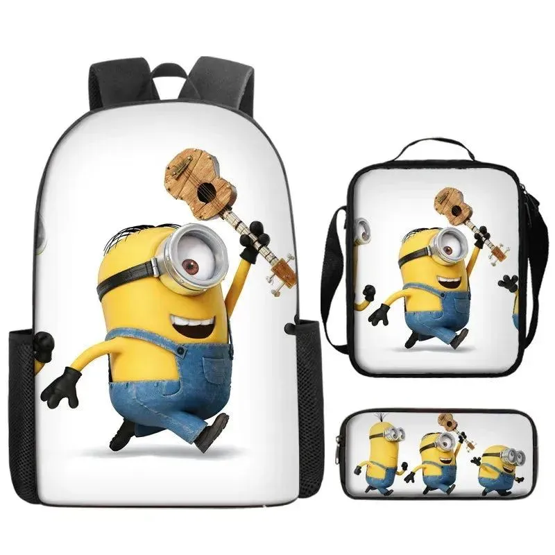 Cute Kids Big Eye Schoolbag Backpack Lunch Bag Pencil Case Gift for Kids Students