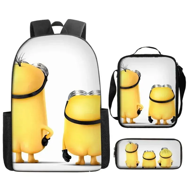 Cute Kids Big Eye Schoolbag Backpack Lunch Bag Pencil Case Gift for Kids Students