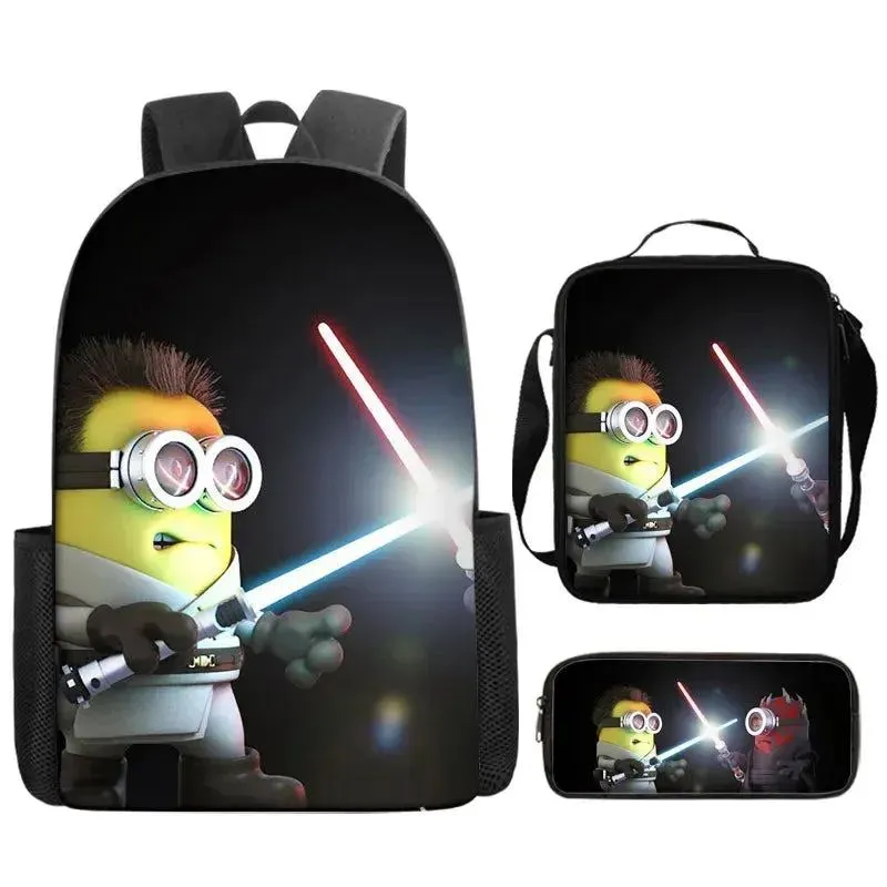 Cute Kids Big Eye Schoolbag Backpack Lunch Bag Pencil Case Gift for Kids Students