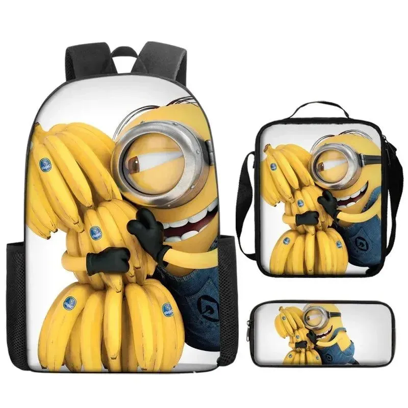 Cute Kids Big Eye Schoolbag Backpack Lunch Bag Pencil Case Gift for Kids Students