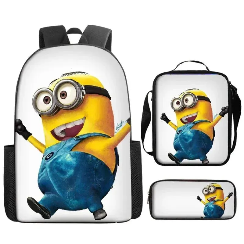 Cute Kids Big Eye Schoolbag Backpack Lunch Bag Pencil Case Gift for Kids Students