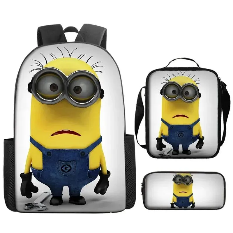 Cute Kids Big Eye Schoolbag Backpack Lunch Bag Pencil Case Gift for Kids Students
