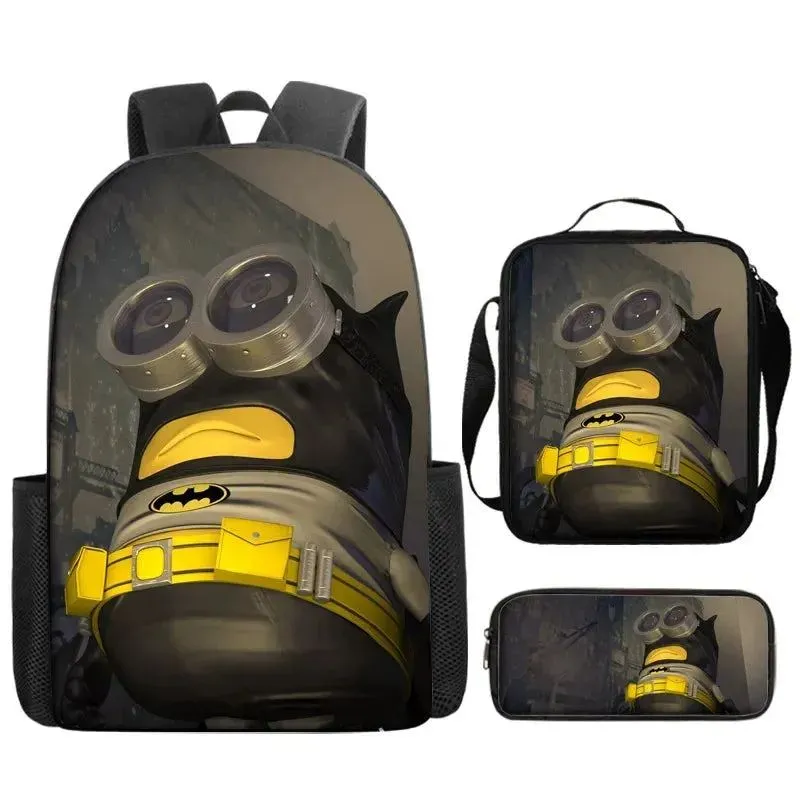 Cute Kids Big Eye Schoolbag Backpack Lunch Bag Pencil Case Gift for Kids Students