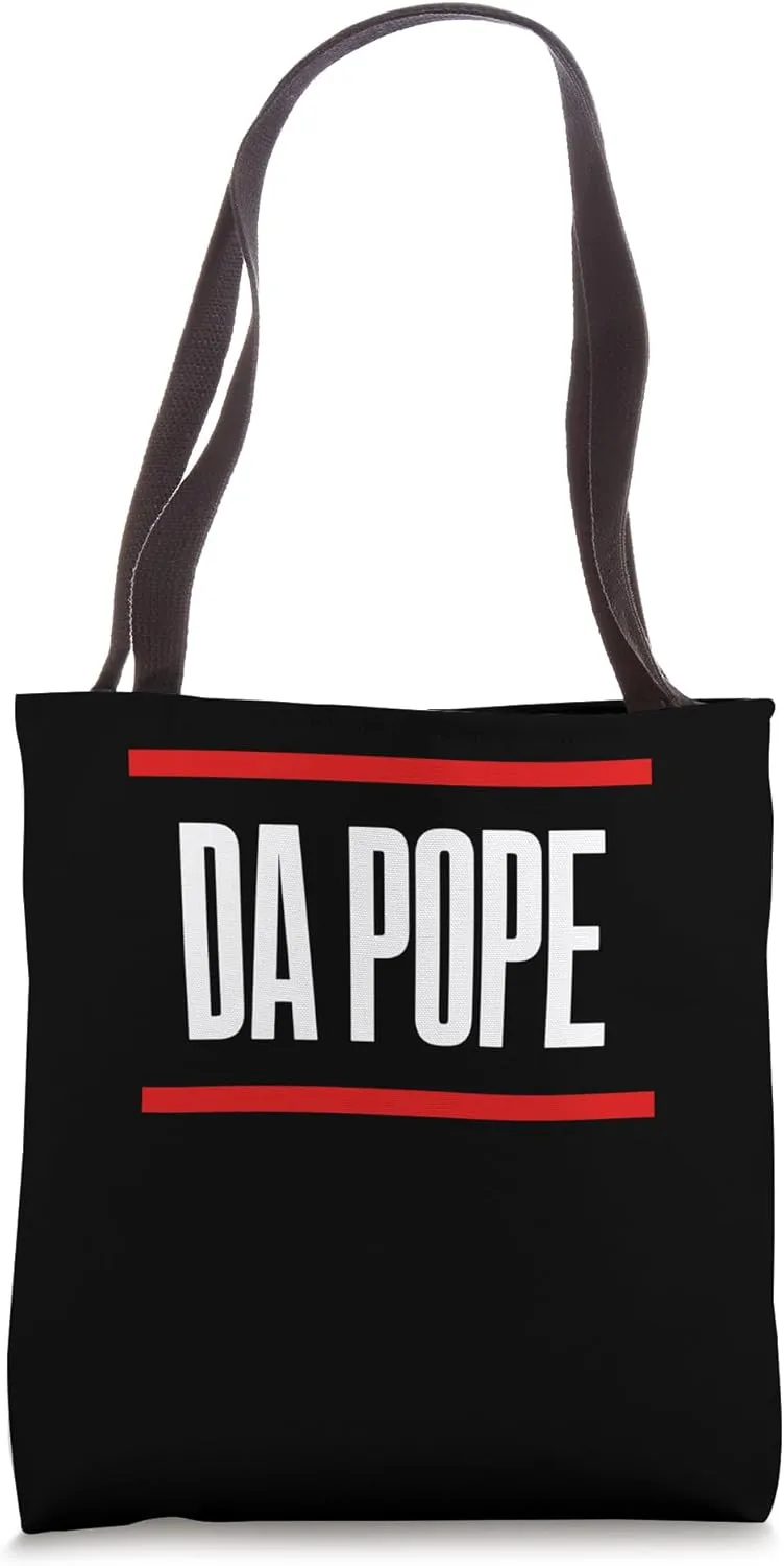 Da Pope Bold Satire Humor Religious Pop Culture Tote Bag
