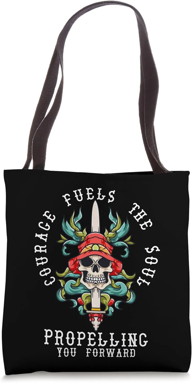 Dagger Art Pirate Skull Tattoo Dagger Symbolism Tote Bag