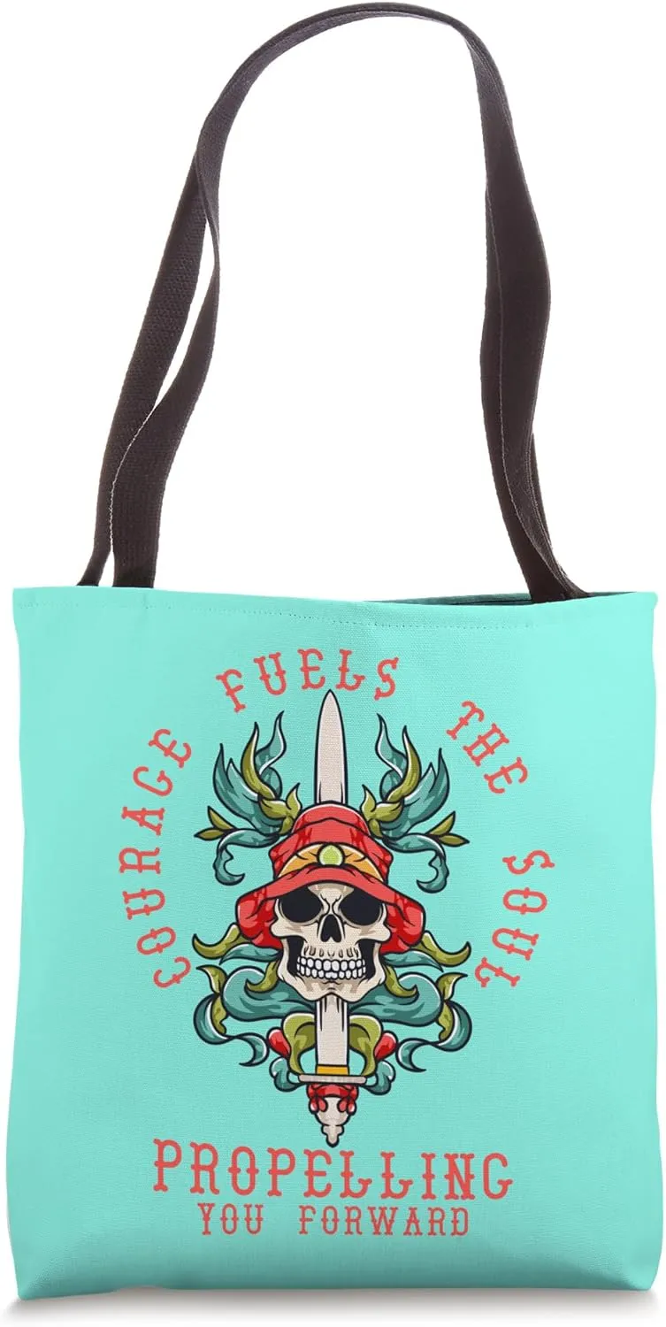 Dagger Art Pirate Skull Tattoo Dagger Symbolism Tote Bag