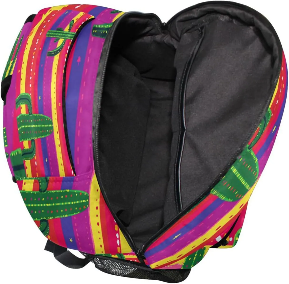 Day Backpack for Unisex Adult Fashion Backpack with Chest Strap for College Work Mexican Style Cinco De Mayo Cactus Askull