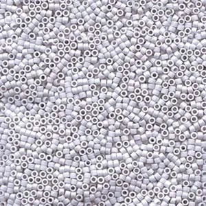 DB 1589, Matte Opaque Ghost Gray - Miyuki Delica Beads - Size 11 - 5 grams - Japanese Cylinder Seed Beads - Wholesale & Retail