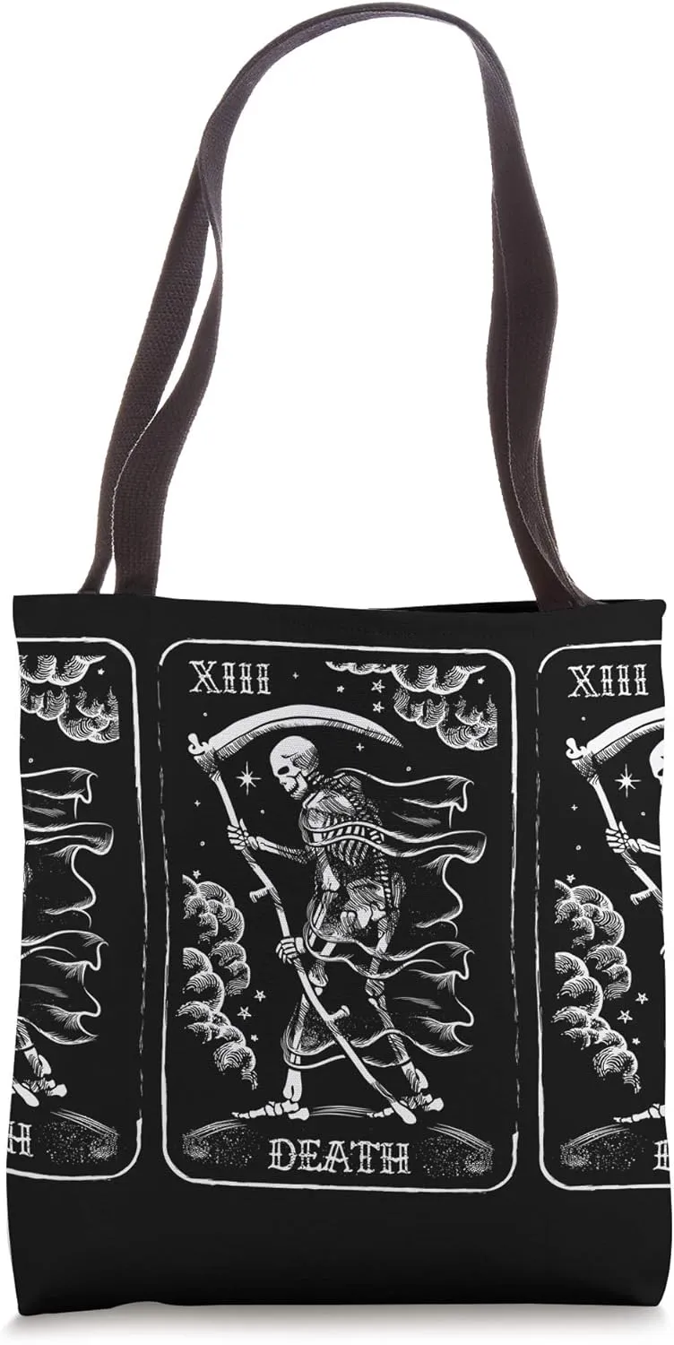 Death Tarot Card w/ Reaper Skeleton Reading Profound change Tote Bag
