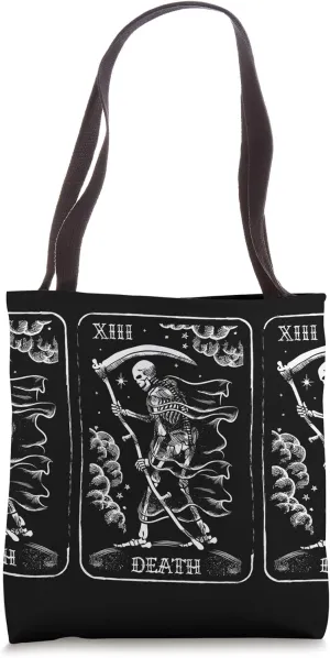 Death Tarot Card w/ Reaper Skeleton Reading Profound change Tote Bag