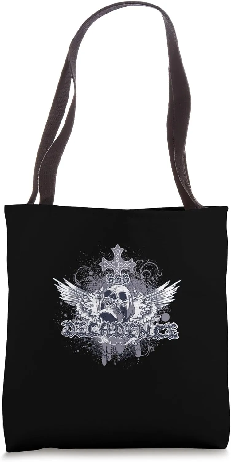 DECADENCE 666 ANGEL SKULL WINGS Provocative Rebellious Bold Tote Bag
