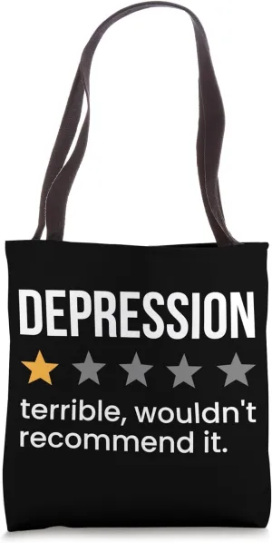 Depression One Star Rating Depression Awareness Tote Bag