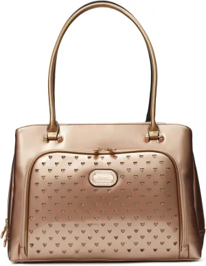 Designer Laptop Tote Bag – Stylish Women's Business Shoulder Bag with Heart Pattern Work Organizer Handbag for 15.6" Laptops