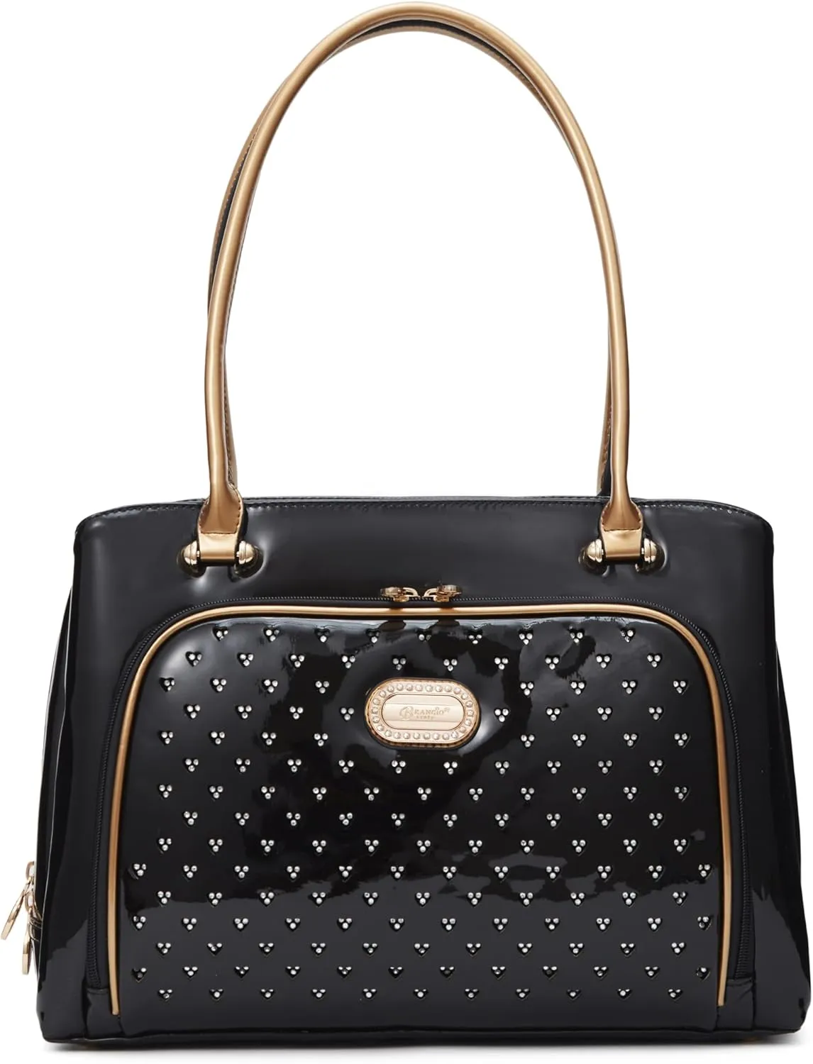 Designer Laptop Tote Bag – Stylish Women's Business Shoulder Bag with Heart Pattern Work Organizer Handbag for 15.6" Laptops