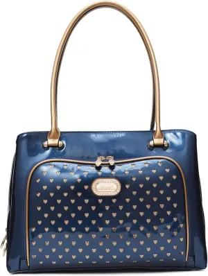 Designer Laptop Tote Bag – Stylish Women's Business Shoulder Bag with Heart Pattern Work Organizer Handbag for 15.6" Laptops
