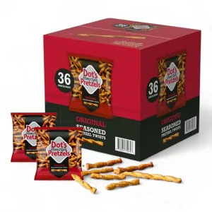 Dot’s Homestyle Pretzels – Original Seasoned Pretzel Twists (36 Snack Bags Bulk Snacks) – Baked, No Artificial Flavors – Wholesome, Crunchy, Healthy Kids Snacks,