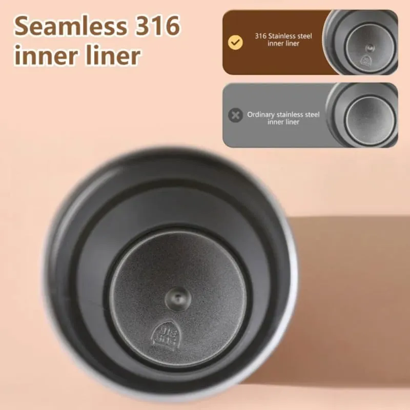 Double-layer Stainless Steel Vacuum Insulated Water Cup With Intelligence Temperature Display Thermal Travel Mug Coffee Hot Cup