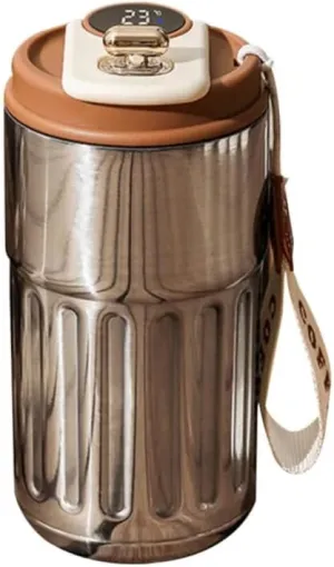 Double-layer Stainless Steel Vacuum Insulated Water Cup With Intelligence Temperature Display Thermal Travel Mug Coffee Hot Cup