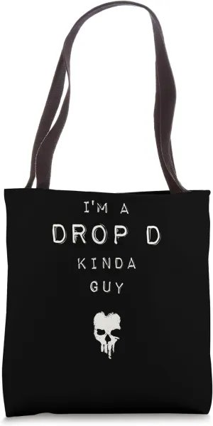 Drop D Heavy Guitarist Skull | Punk, Rock, Hardcore & Metal Tote Bag