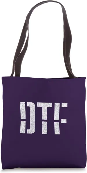 DTF Bold Stencil Design With Details Tote Bag