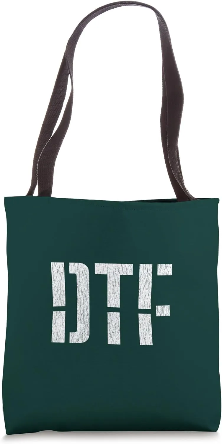 DTF Bold Stencil Design With Details Tote Bag