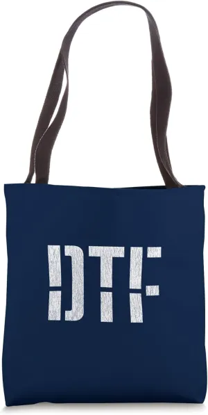 DTF Bold Stencil Design With Details Tote Bag