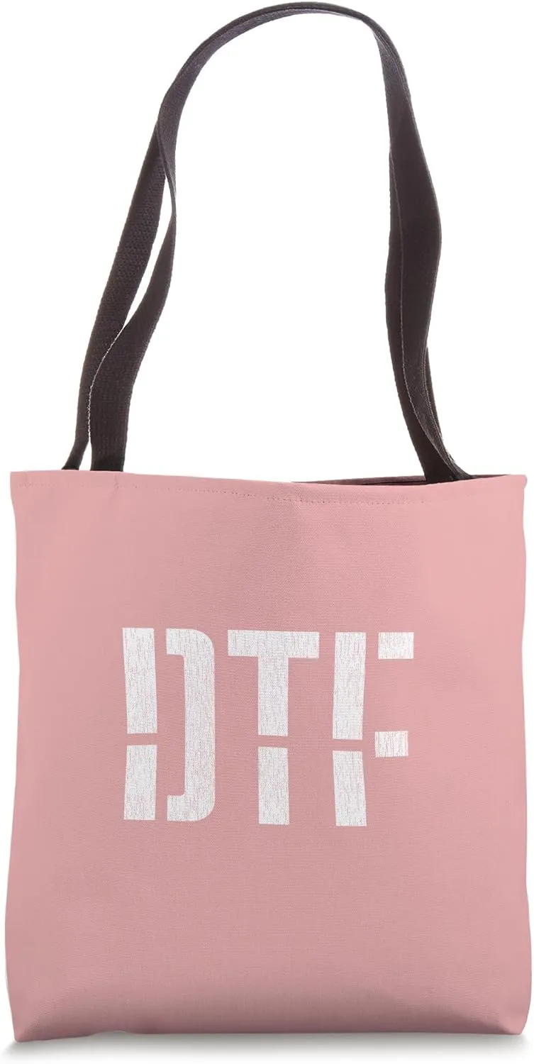 DTF Bold Stencil Design With Details Tote Bag